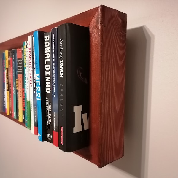 Shelf Bookshelf Handmade Wooden  Book Półka drewniana na książki Bücherregal handicraft