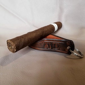 Leather pipe & cigar stand holder, Leather key chain