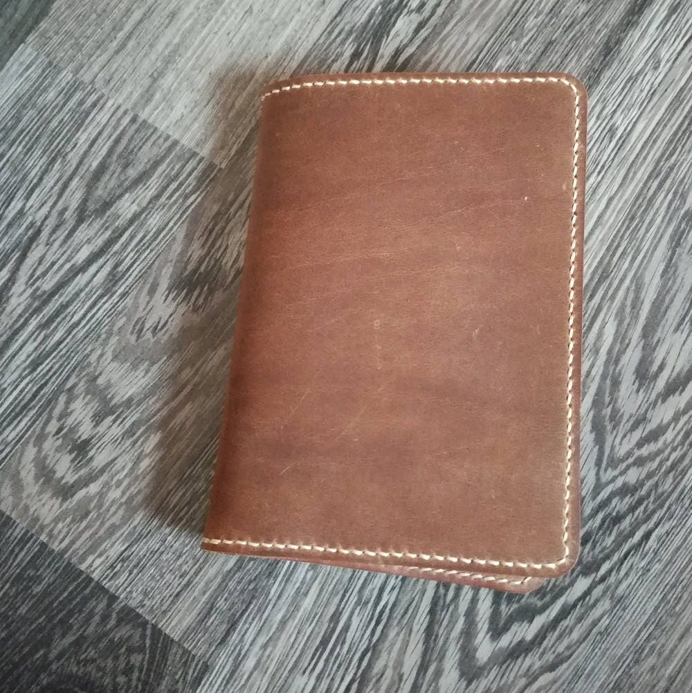 Leather Field Notes Cover With Pen Holder and Card Slots. | Etsy