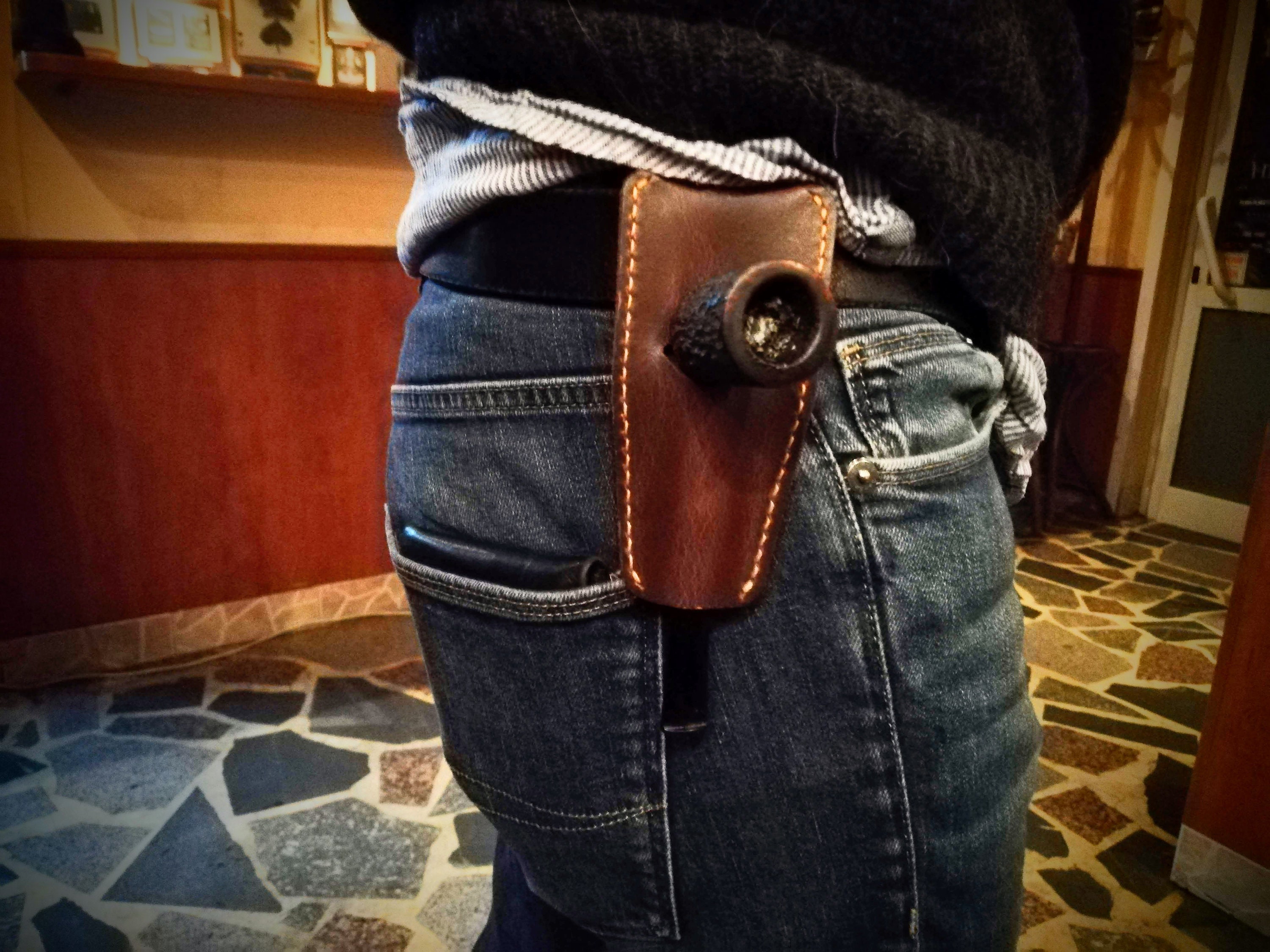 Handmade Leather Pipe holster Leather pipe holder Etsy