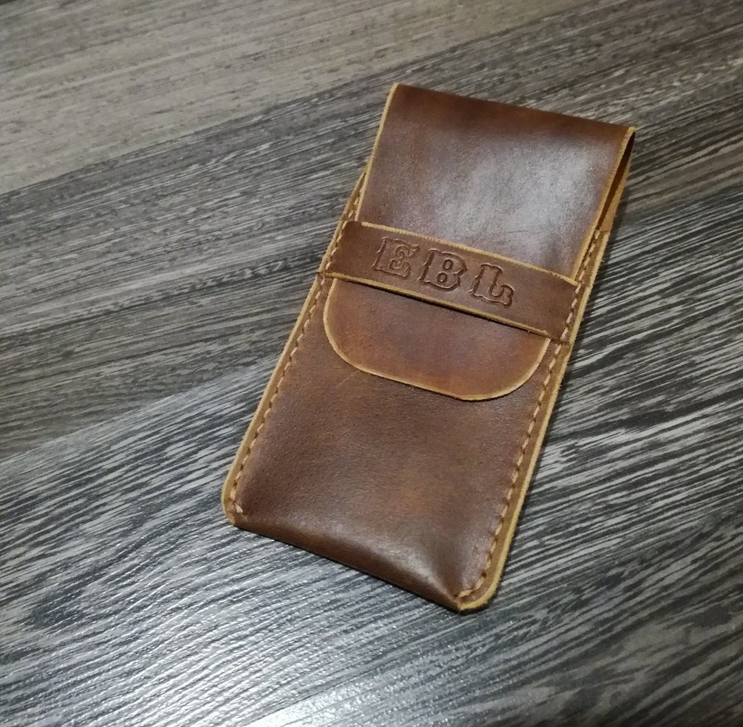 Leather Watch Pouch With Initials, Anniversary Gift, Travel Watch Pouch
