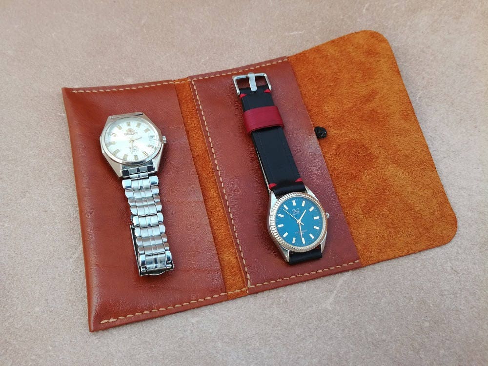 Personalized leather Watch case Watch Organizer Travel Case Etsy