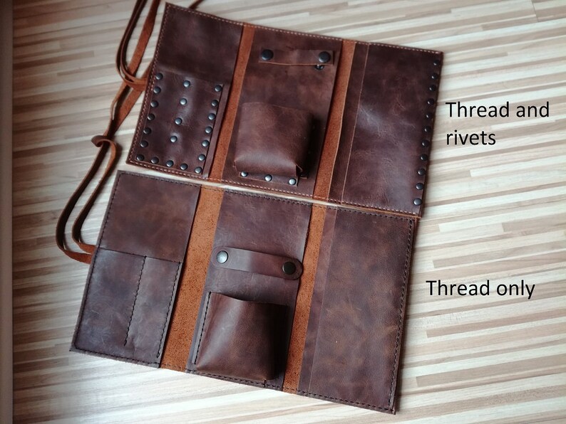 Leather Pipe Pouch Leather Pipe Roll Rolling Tobacco Case Etsy