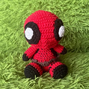 Deadpool Amigurumi Doll | Deadpool Handmade Crochet Plushie | Removable Mask Deadpool Plush