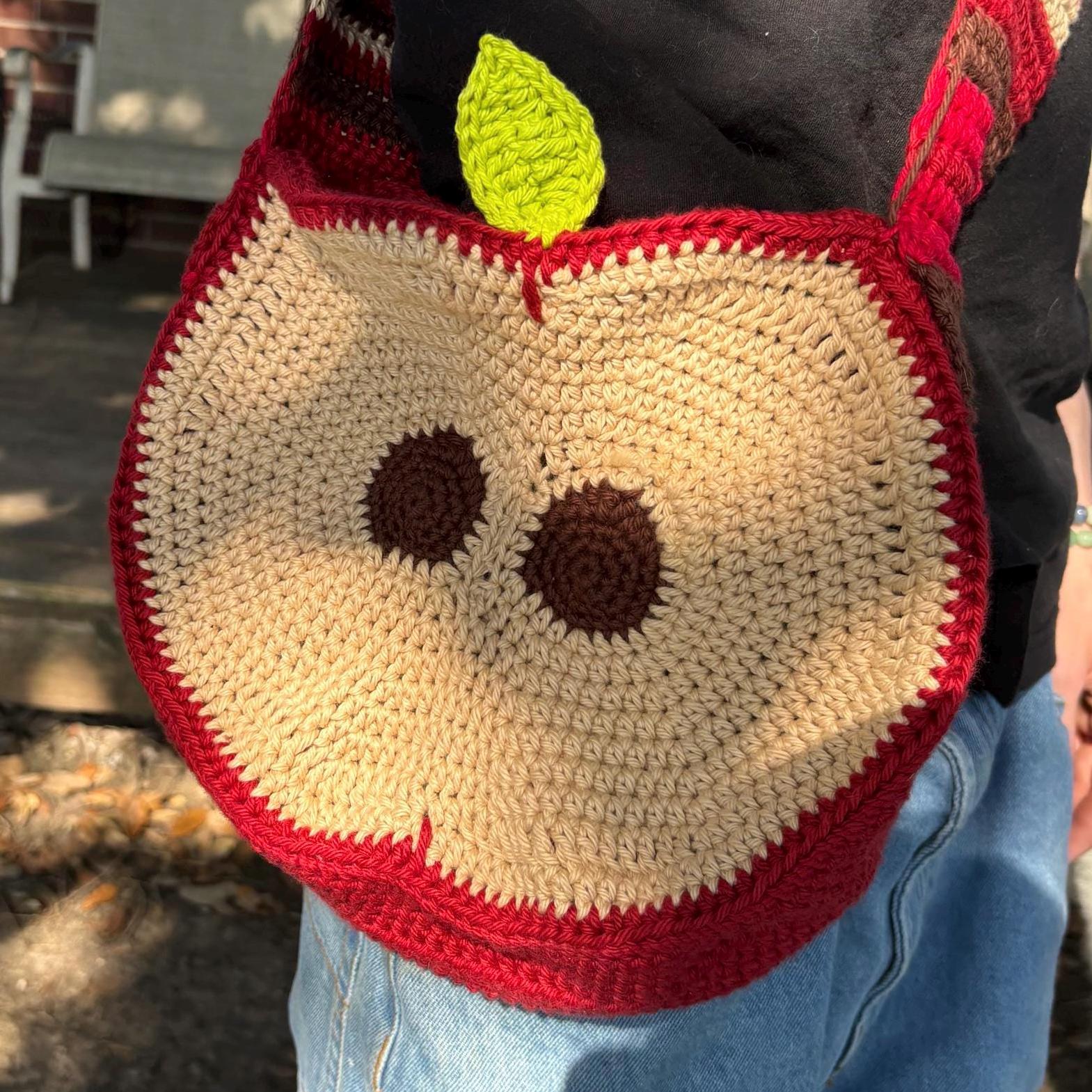 Crochet Apple Bag | Tote Bag, Cross Body Bag, Crochet Bags, Fall