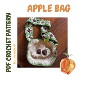 Apple Bag Crochet Pattern | Crochet Apple Bag | PDF Pattern | Crochet Apple Bag Pattern | Crochet Pattern
