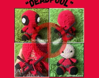 Deadpool Amigurumi Pattern| PDF Download | Deadpool Doll Crochet Pattern| Removable Mask| Interactive Toy Pattern
