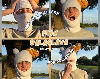 Finn Balaclava| Crochet pattern| PDF Download| Adventure Time Balaclava| Jake Amigurumi