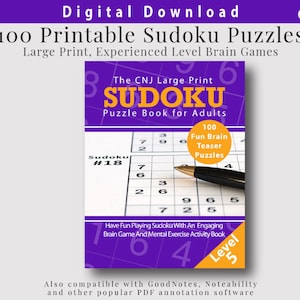 Large Print Sudoku Puzzles Printable - Sudoku Puzzle Book, Quarantine Activities for Adults - Level 1/ADVANCED - PDF-Instant Download