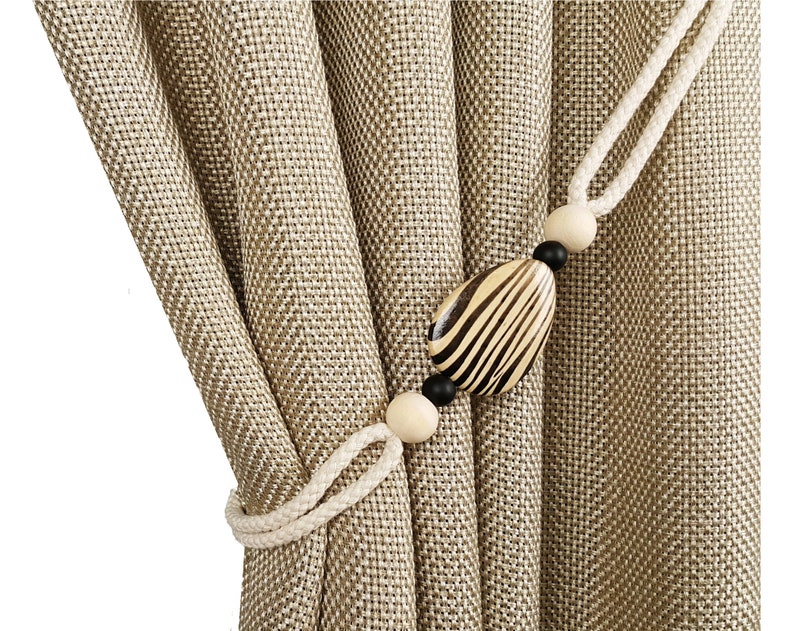 Rope Curtain Tie Back, Cotton Cord Tiebacks, Animals Colors Decor