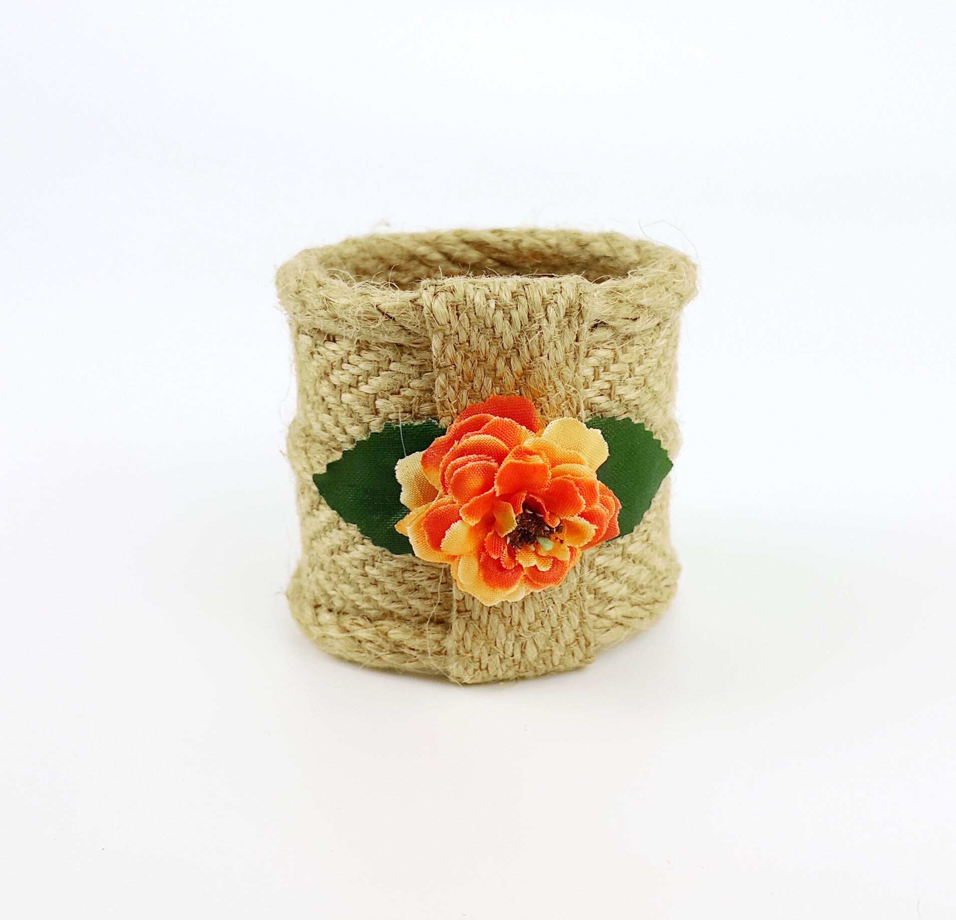 Napkin Rings Jute Napkin Rings Orange Tableware Ring Etsy