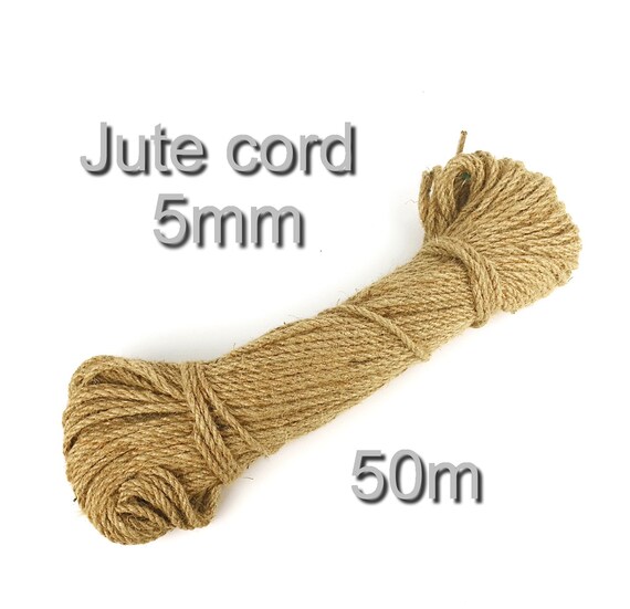 Natural Jute Twine String Cord Rope for Craft & Decoration 5mm