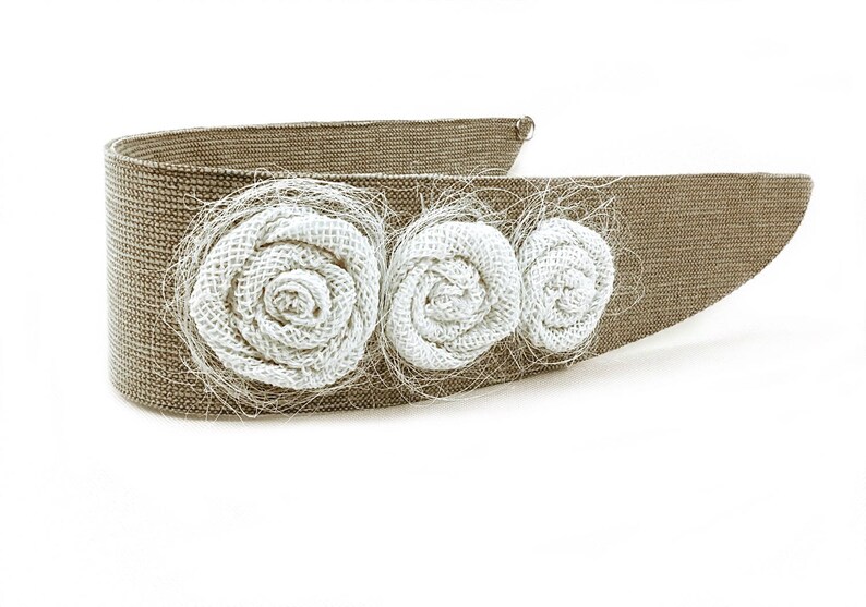 Tie backs Flower tiebacks Burlap decor Curtain tiebacks Rustic tiebacks Gray decor Curtain decor Cottage chic Burlap tie backs