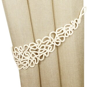 Cotton Rope Curtain Tiebacks: Cottage Chic Drapery Decor