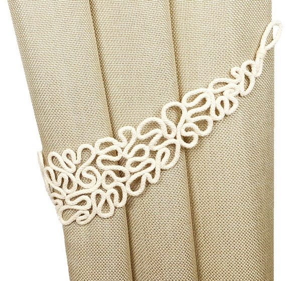 Rope Curtain Tiebacks Curtain Tie Back Cotton Rope Cottage Etsy