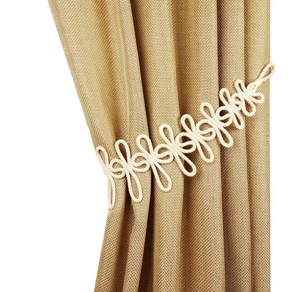 Curtain Tie Back Rope Cotton Rope Lace Tiebacks Cottage Etsy
