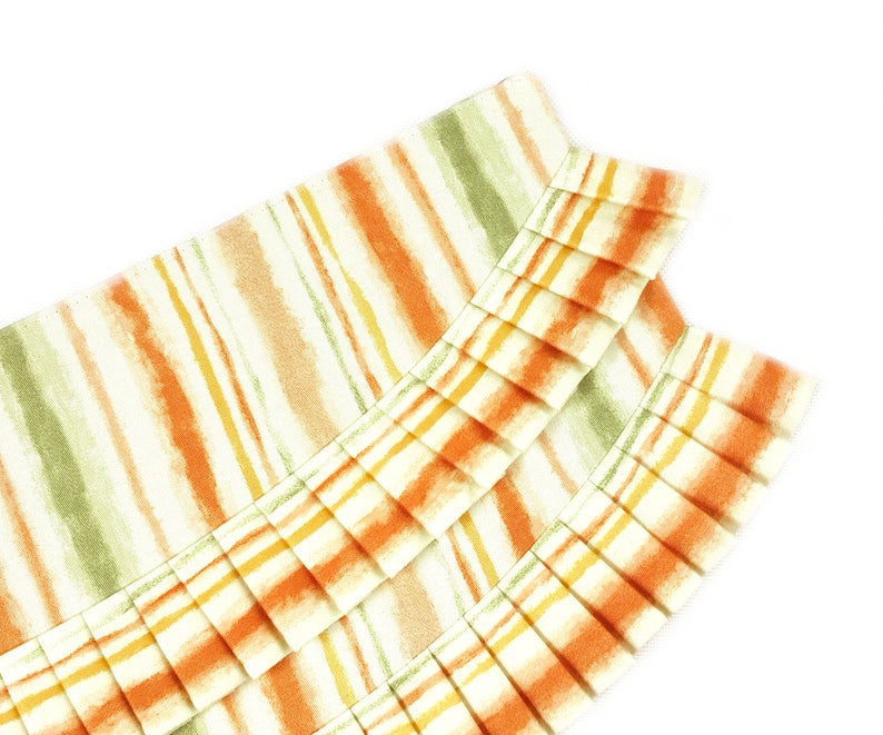 Cotton curtain tiebacks Striped tie back orange Drapery ties Window decor Kids decor rainbow Drapery tie Curtain decor Home decor