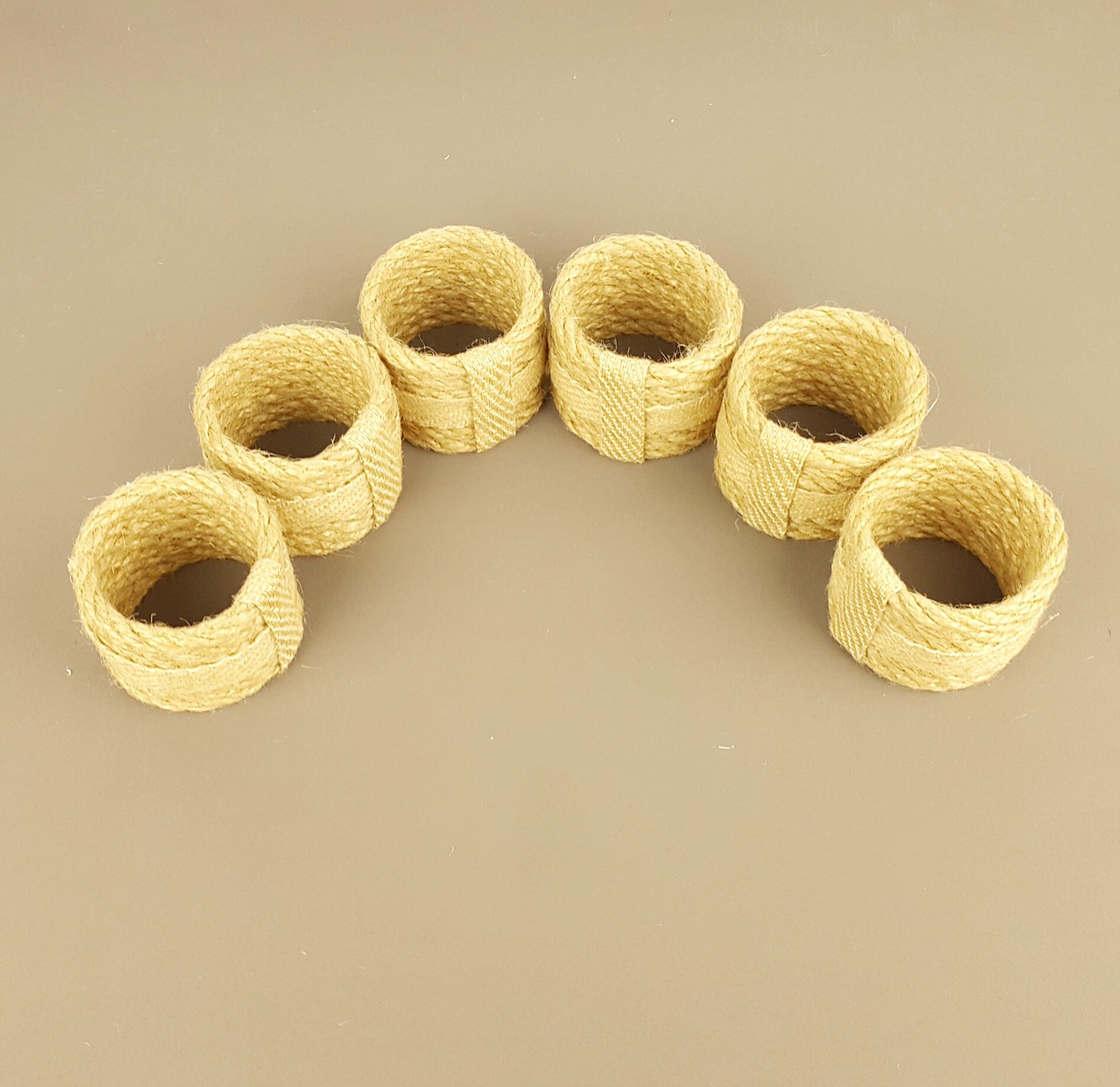 Set of 6 Napkin Rings, Jute Napkin Rings, Tableware Ring, Serviette
