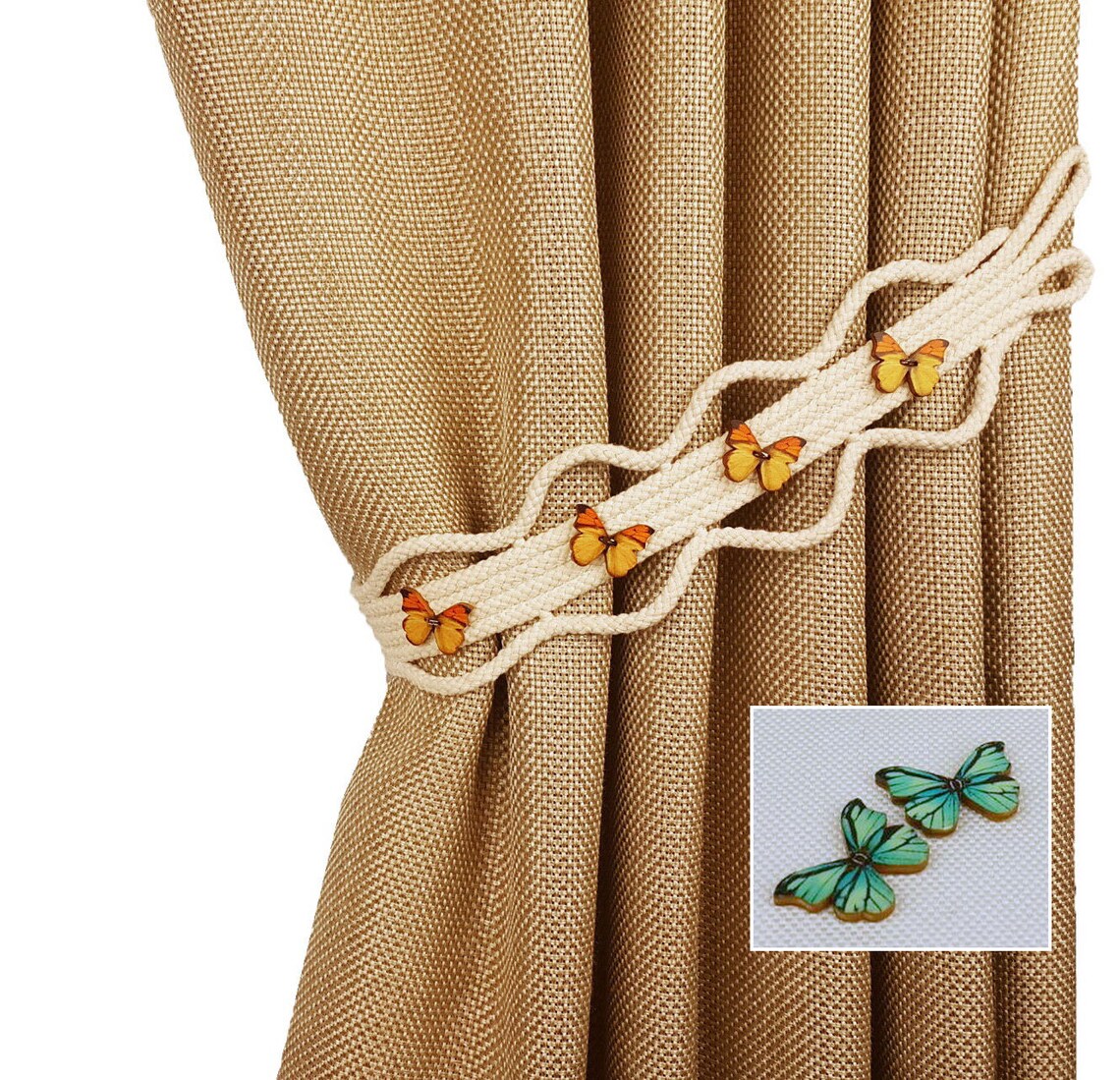 Tie Back Butterfly Curtain Tiebacks Rope Kid Tiebacks for Etsy