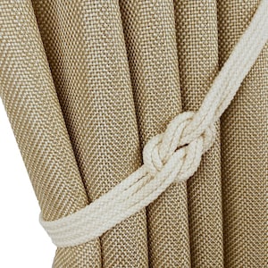 Nautical Knot Curtain Tie Back Cotton Rope, Cottage Chic