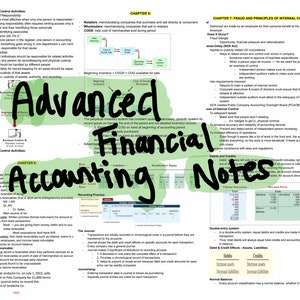 Advanced Financial Accounting Notes (CPA material)