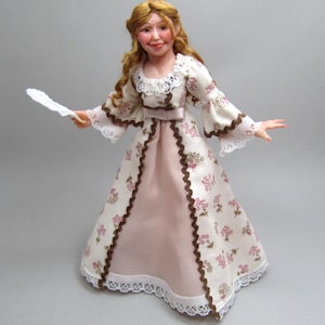 Unique polymer clay character doll