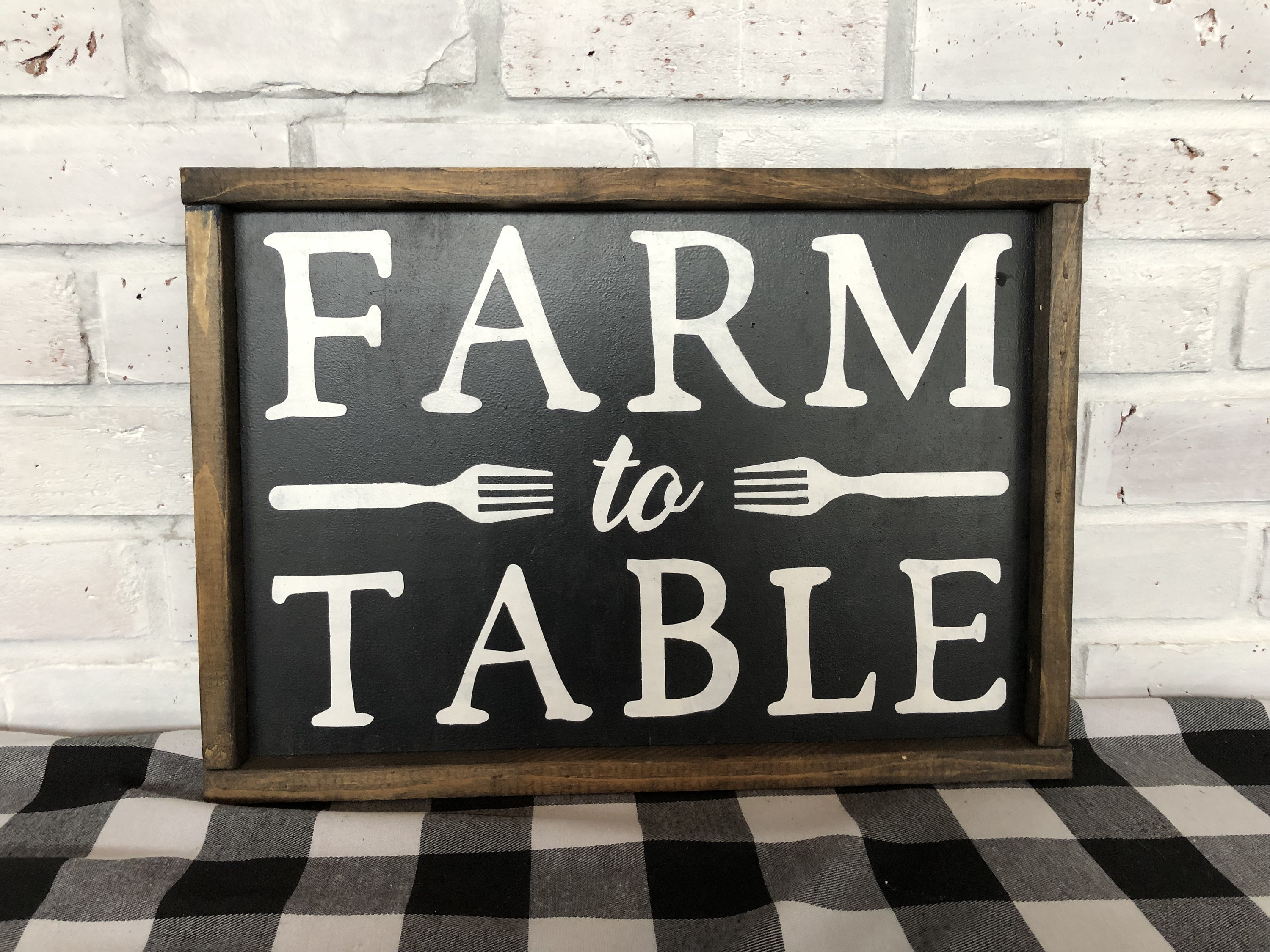 Farm To Table Wood Home Decor Sign Farmhouse Decor Etsy