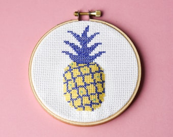 Pineapple Cross Stitch Pattern with Stuffing Instructions (PDF)