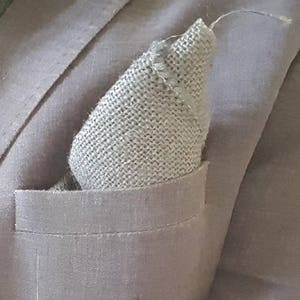 Burlap Pocket Square