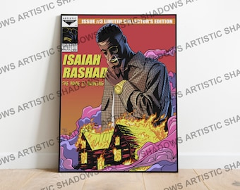 Isaiah Rashad Poster, The House Is Burning Poster, Hip Hop Comic, Vintage Rap Comic, Isaiah Rashad Art, music Poster, The Suns Tirade Poster