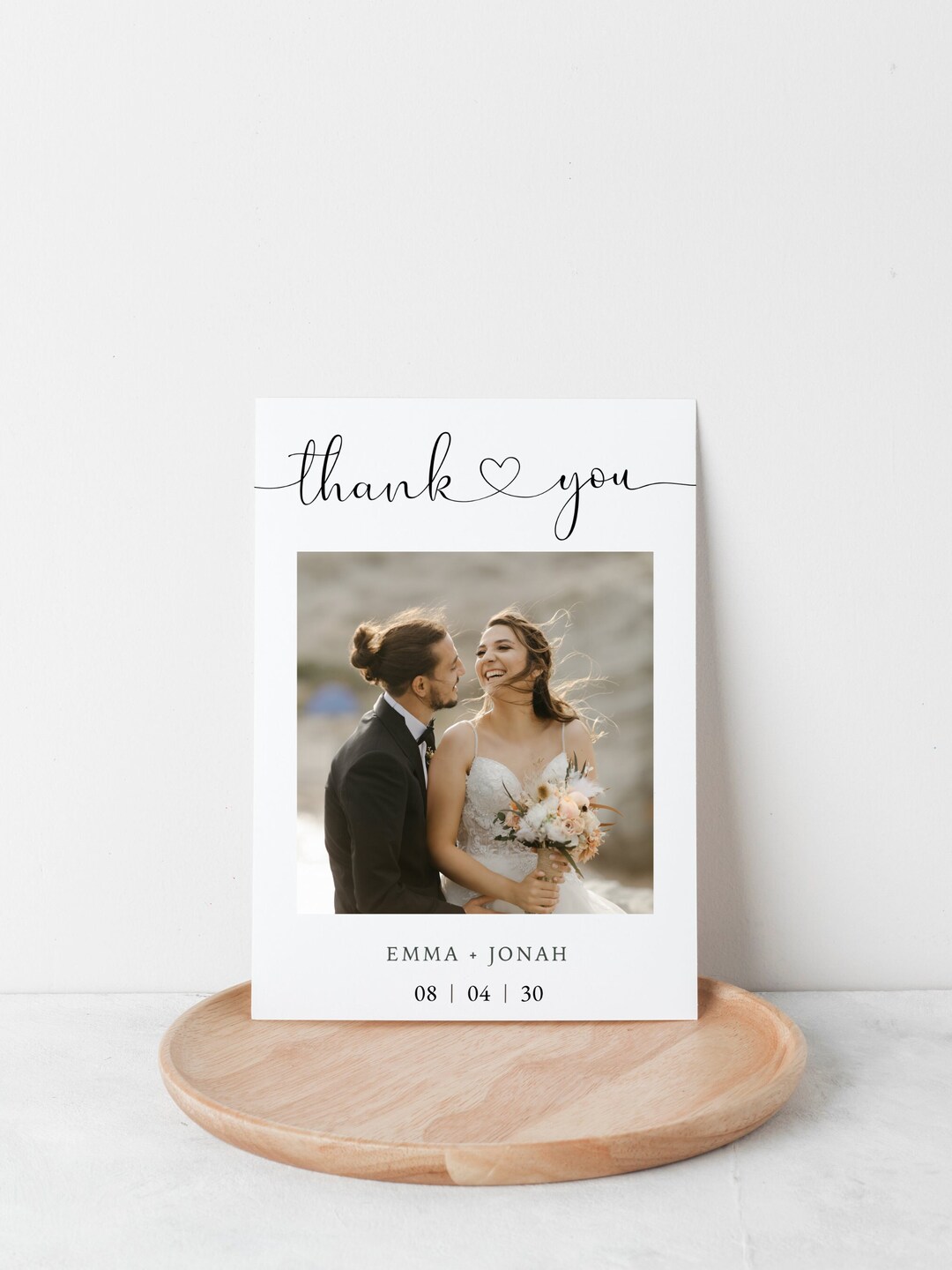 Electronic Thank You Card, Heart Font, Thank You Smartphone Text