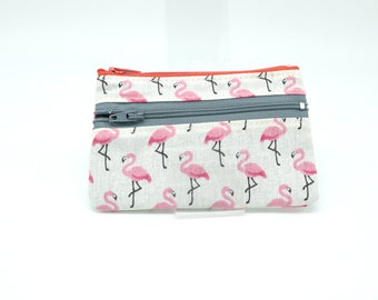 Porte monnaie tissu "Flamands" ROSE