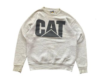 Vintage 90s Caterpillar Big Logo Sweatshirt Nice Design