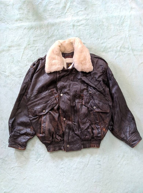 Leather Flight Jacket Intermedia - 1980s