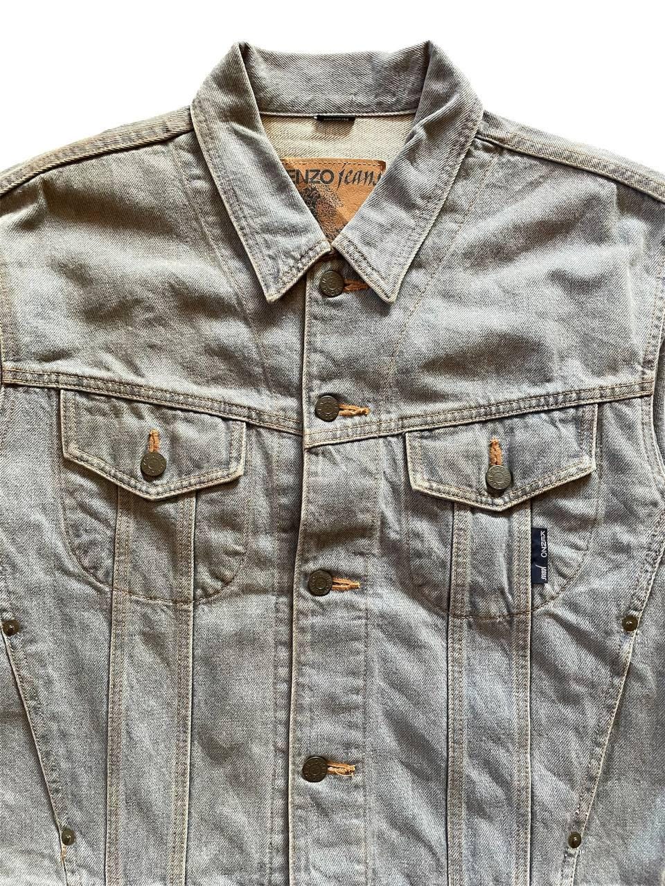 Vintage 90s Kenzo Jeans Denim Jacket With Pocket - Etsy