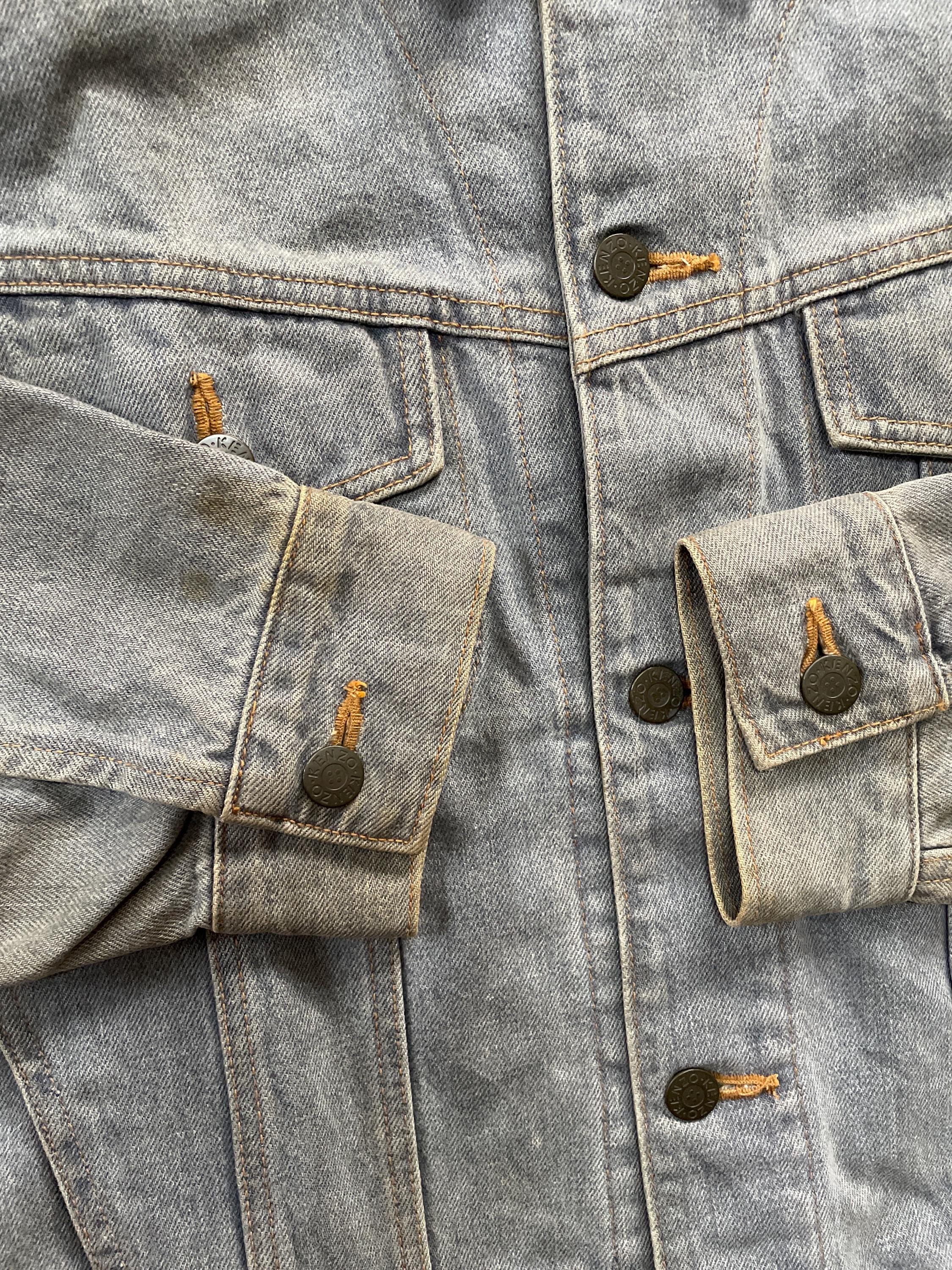 Vintage 90s Kenzo Jeans Denim Jacket With Pocket - Etsy