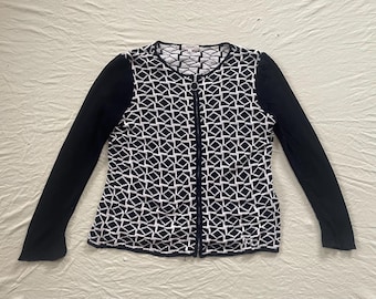 Pierre Cardin Signe Abstract Zipper Cardigans