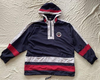 Vintage 90er Jahre Lotto Half Zipper Color Block Jacke