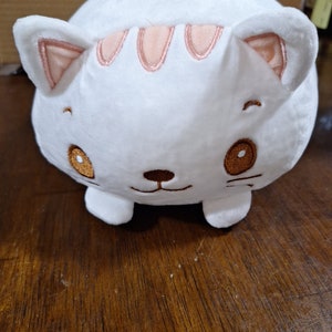Cartoon Cute Cat White Squish Soft Stuffed Animal Plush Toy Gifts 9" pre-woned