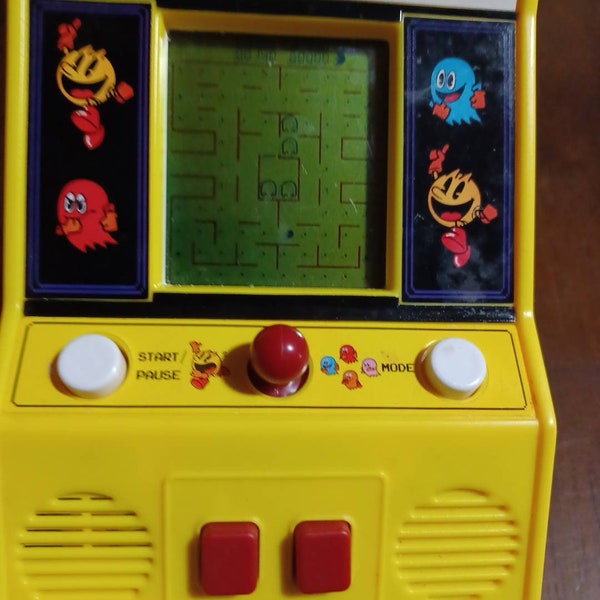 Bandai namco pacman retro mini arcade handheld game classic tested good pre-woned