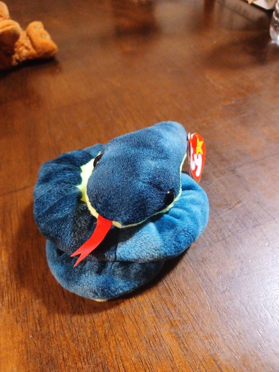 Ty Beanie Baby Hissy Snake Beanbag Plush Original Tag Etsy