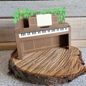 Verjaardagskaart piano / Pianokaart / Verjaardagskaart / Handgemaakt / Fijne verjaardagskaart