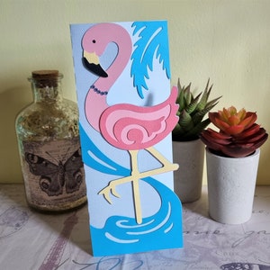Carte de joyeux anniversaire flamant rose / carte d'anniversaire flamant rose / anniversaire flamant rose / carte d'anniversaire faite main