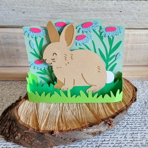 Cartão de aniversário de coelho / Coelho / Cartão de aniversário feito à mão / Cartão de aniversário de coelho