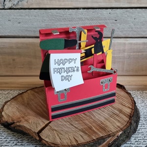 Gereedschapskist Vaderdagkaart / Gereedschapskist / Vaderdagkaart / Handgemaakte kaart / Fijne Vaderdag / Gereedschapskistkaart / Happy Birthday-kaart