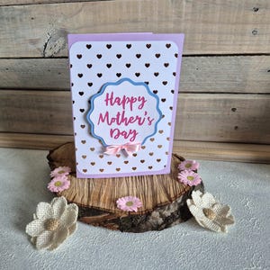 Carte de fête des mères / Carte de fête des mères heureuse / Fait main / Carte de fête des mères pop-up / Bouquet de fleurs