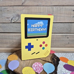 Retro game verjaardagskaart / verjaardagskaart / retro gamekaart / handgemaakt