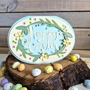Carte de Joyeuses Pâques / Carte de Pâques / FAIT MAIN / Joyeuses Pâques / Carte de couronne de Pâques