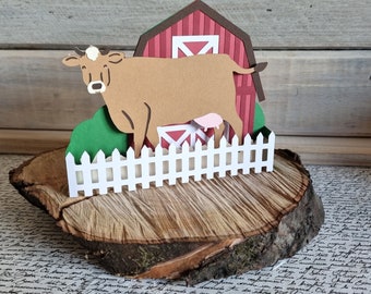 Cow Birthday Card / Cow / Handmade Birthday Card / Birthday Card
