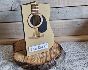 Guitar Birthday Card / Birthday Card / Handmade / Guitar Lover Birthday / Guitar